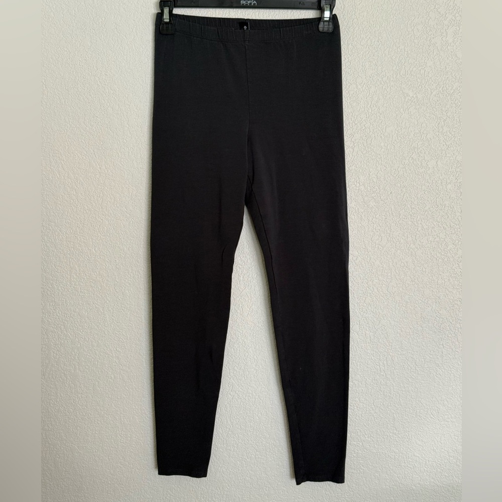 Eileen Fisher Charcoal/ Black Knit Leggings